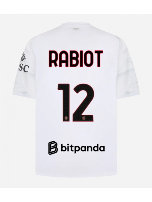 Moški Nogometna dresi replika AC Milan Adrien Rabiot #12 Gostujoči 2026-27 Kratek rokav Moški Nogometna dresi replika AC Milan Adrien Rabiot #12 Gostujoči 2026-27 Kratek rokav